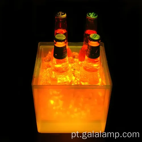Balde de gelo luminoso moderno para bebidas